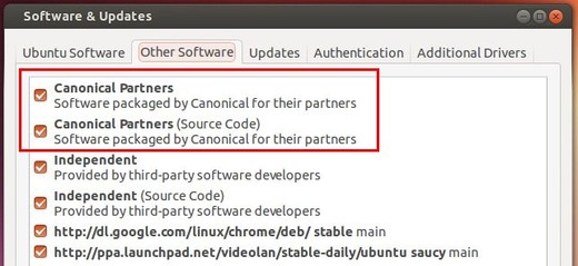 Enable canonical partners repository