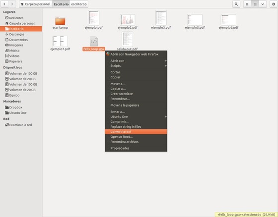 How to easily Convert gpx files to dxf in Ubuntu via Nautilus ...