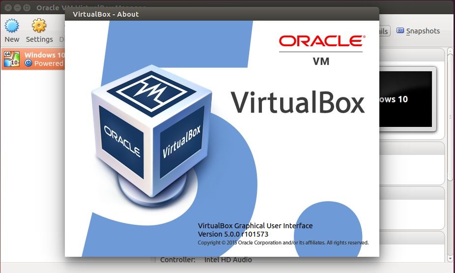 virtualbox 5.0.10