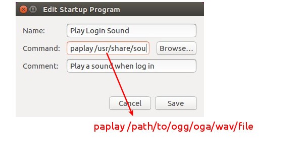 play custom sound at login