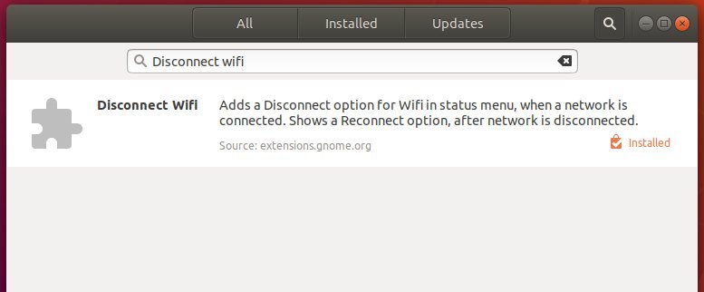 Quick Tip: Add Disconnect Wifi Option in Ubuntu 18.04 Gnome