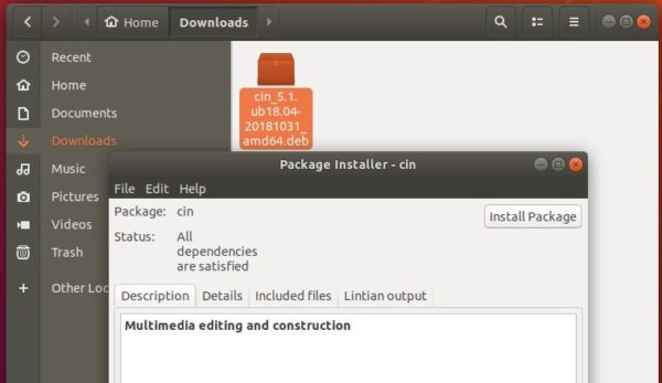 how to install cinelerra cv  gg in ubuntu 18 04
