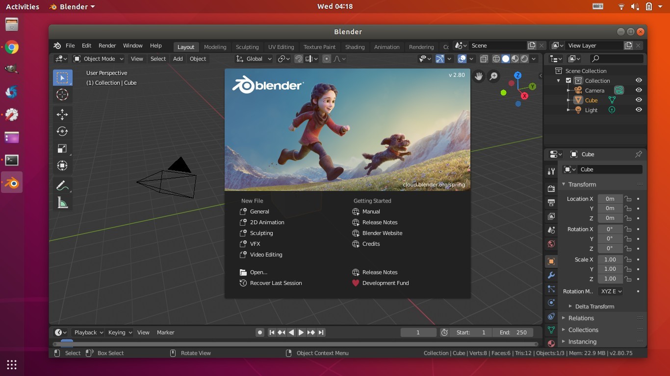 blender 3d download linux