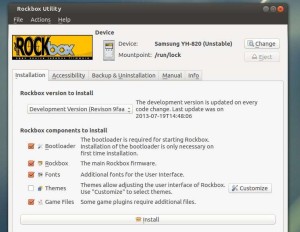 Rockbox Utility on Ubuntu