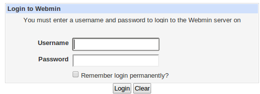 webmin login ubuntu server