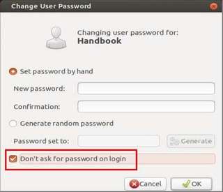 Don't ask password on login