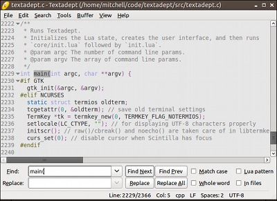 Textadept Ubuntu