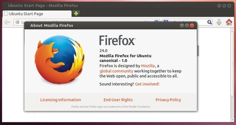 Firefox 24 in Ubuntu