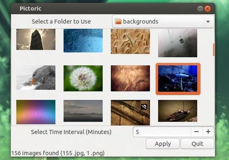 pictoric desktop slideshow ubuntu