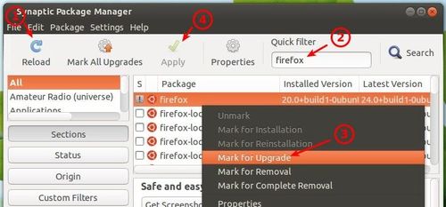 upgrade firefox ubuntu