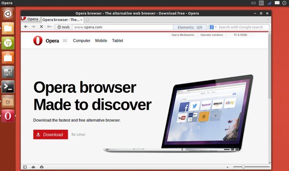 opera web browser in ubuntu 13.10