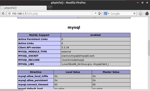 php install mysql