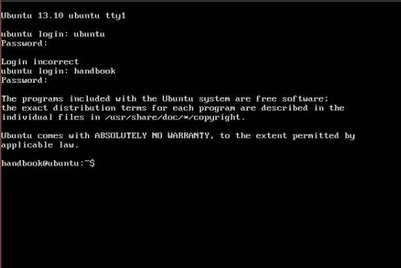 Ubuntu 13.10 server login