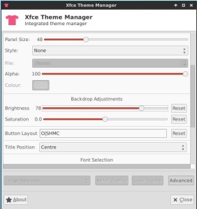 xfce theme manager advanced