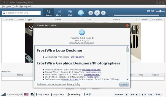 frostwire 5.6.8 in Ubuntu 13.10
