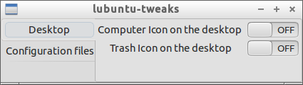Lubuntu Tweak desktop icons