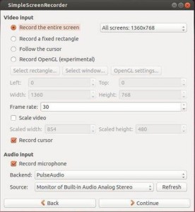 simple screen recorder Ubuntu