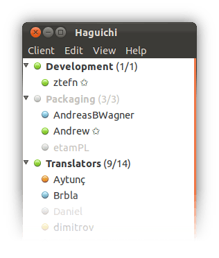 haguichi in Ubuntu Linux