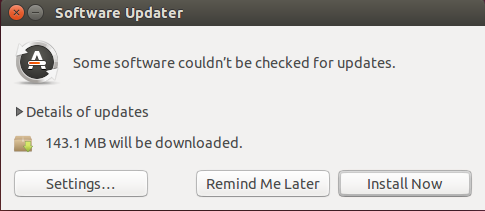 software updater ubuntu 14.04