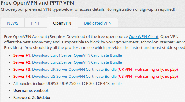Download OpenVPN Account
