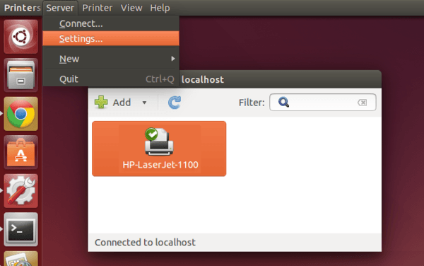Share Printer in Ubuntu 14.04