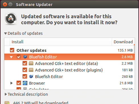 Install the latest bluefish in ubuntu 14.04