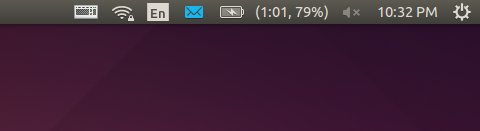 Ubuntu 14.04 show battery percentage and time remaining