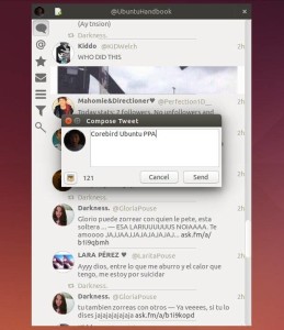 Corebird Twitter Client in Ubuntu 14.04