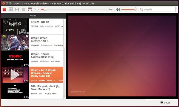 minitube for ubuntu