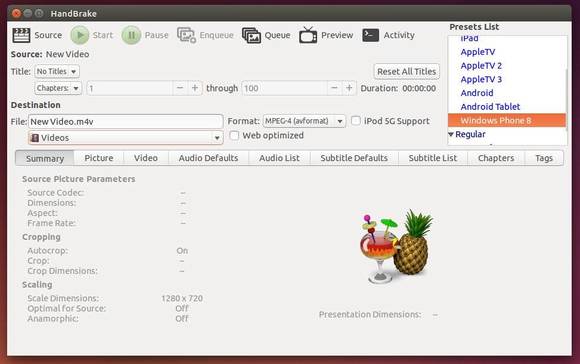 Handbrake 0.10 beta in Ubuntu 14.04
