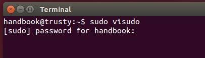Edit sudoers in Ubuntu