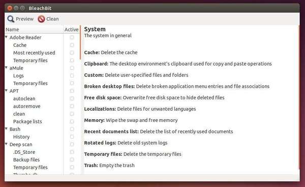 Bleach Cleaner in Ubuntu