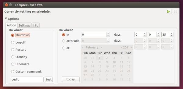 shutdown timer ubuntu