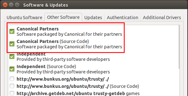 Enable Canonical Partners repository 