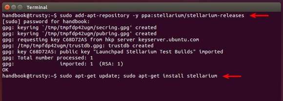 Install Stellarium in Ubuntu from PPA