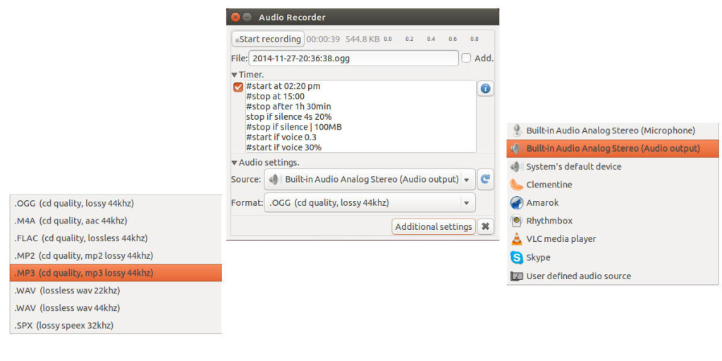 Audio Recorder in Ubuntu