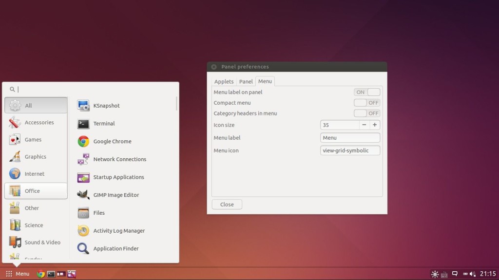 Budgie desktop in Ubuntu 14.10