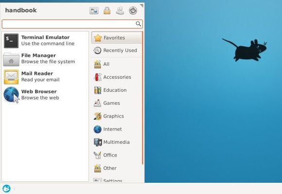 Whisker Menu in Xfce4