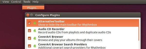 Enable Rhythmbox Plugin