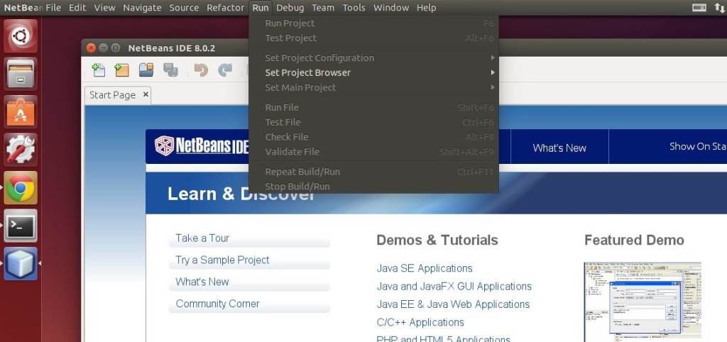 NetBeans With Global Menu