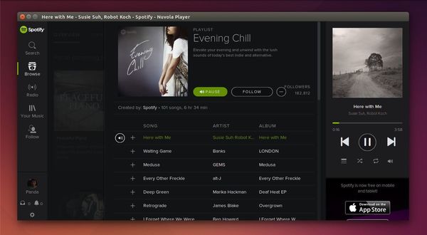 Nuvola Player Spotify