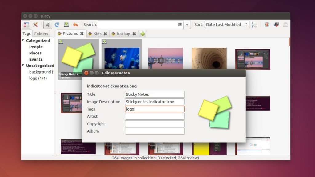 Picty Photo Manager in Ubuntu 14.04