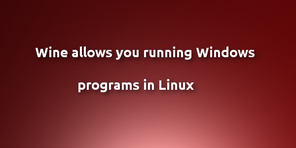 Wine running windows app in Linux