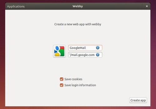 Webby create new web app
