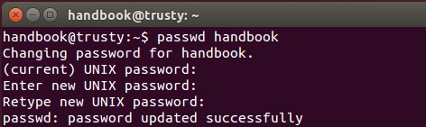 change user password in Ubuntu