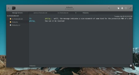 Relay IRC client in Elementary OS Freya