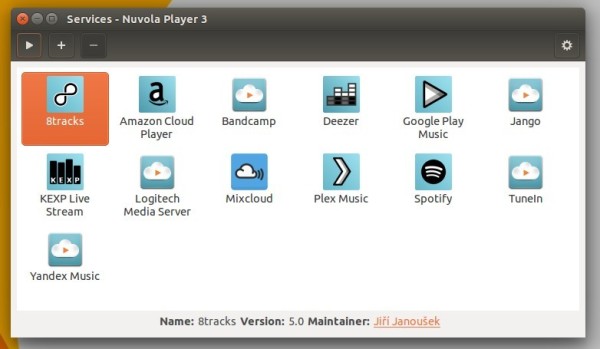 Nuvola Player 3 supported services