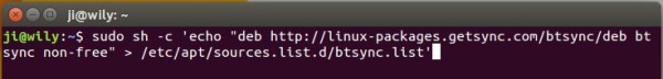 BT sync official Linux repository