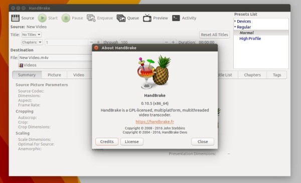 handbrake 0.10.5