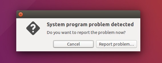 Ubuntu Error Popups